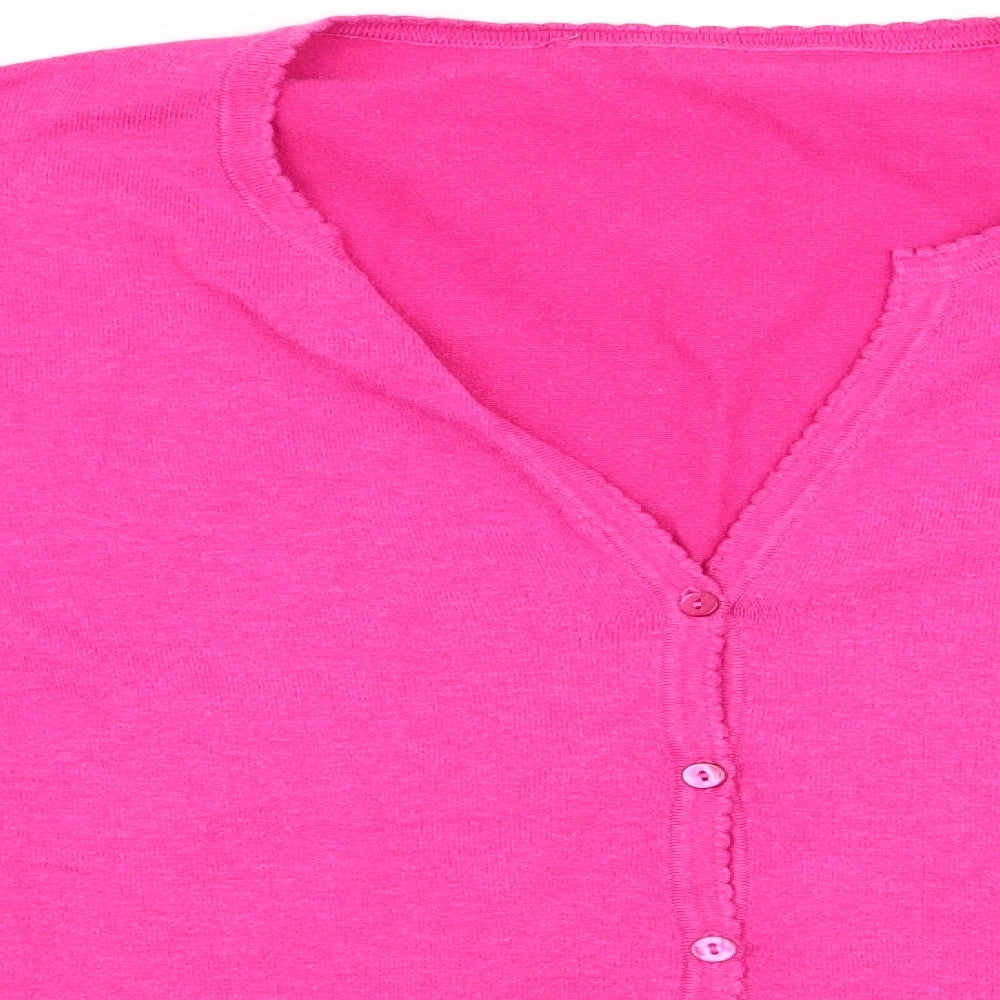 Preworn Womens Pink   Cardigan Jumper
