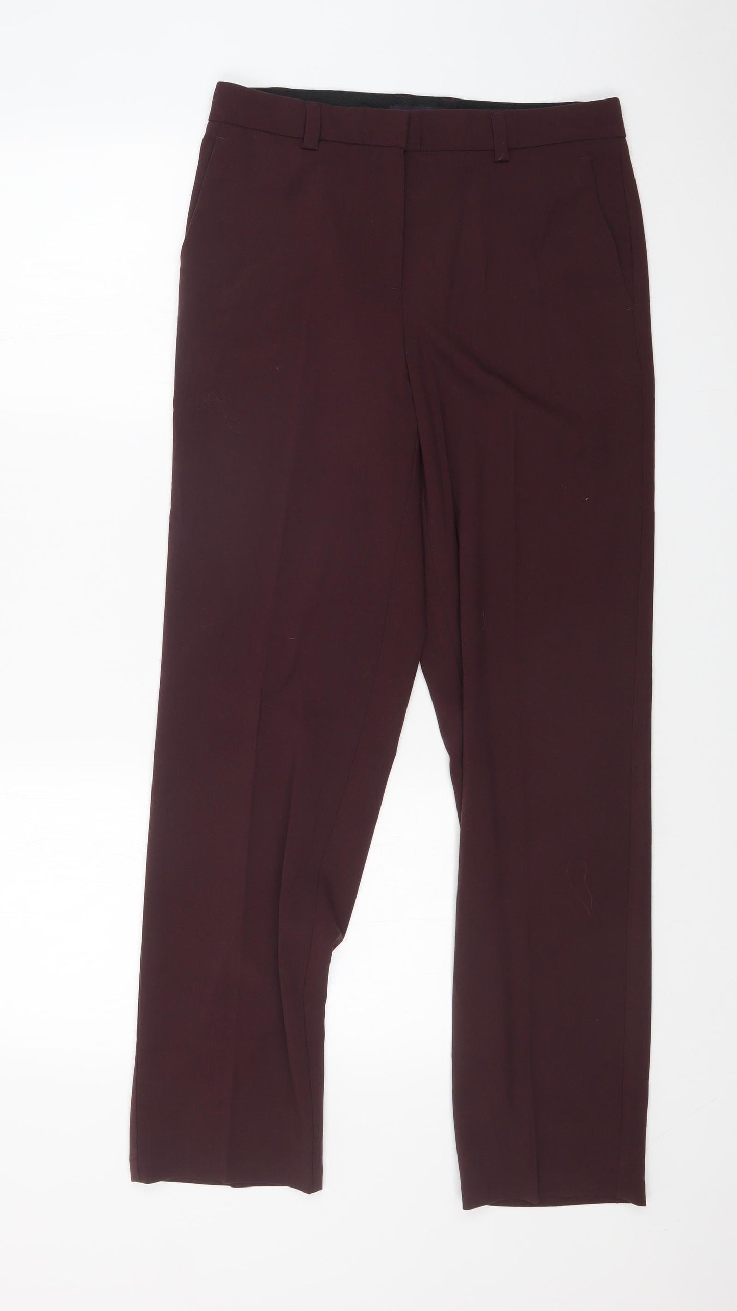M&S Womens Red   Dress Pants Trousers Size 10 L29 in