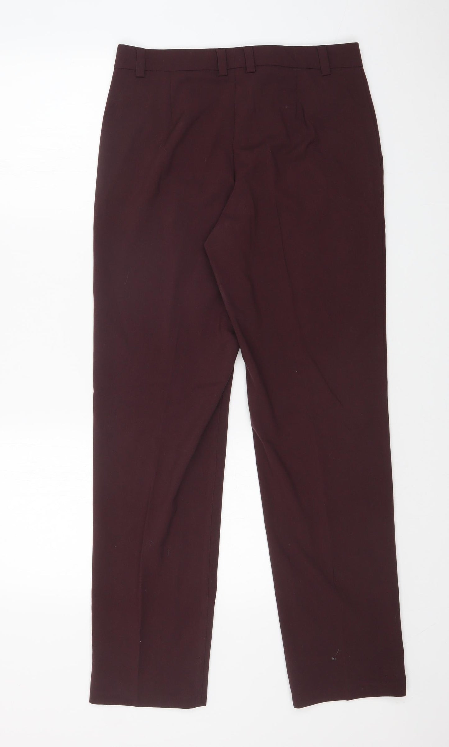 M&S Womens Red   Dress Pants Trousers Size 10 L29 in