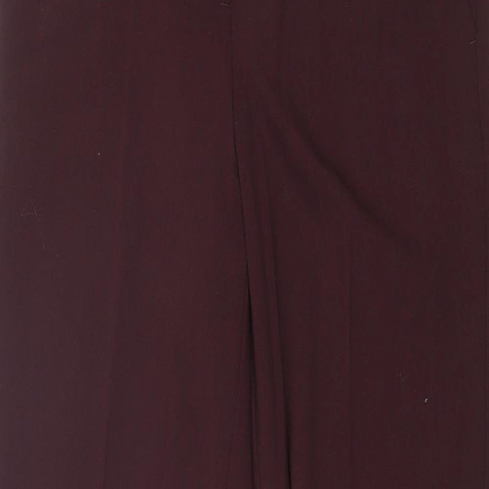 M&S Womens Red   Dress Pants Trousers Size 10 L29 in