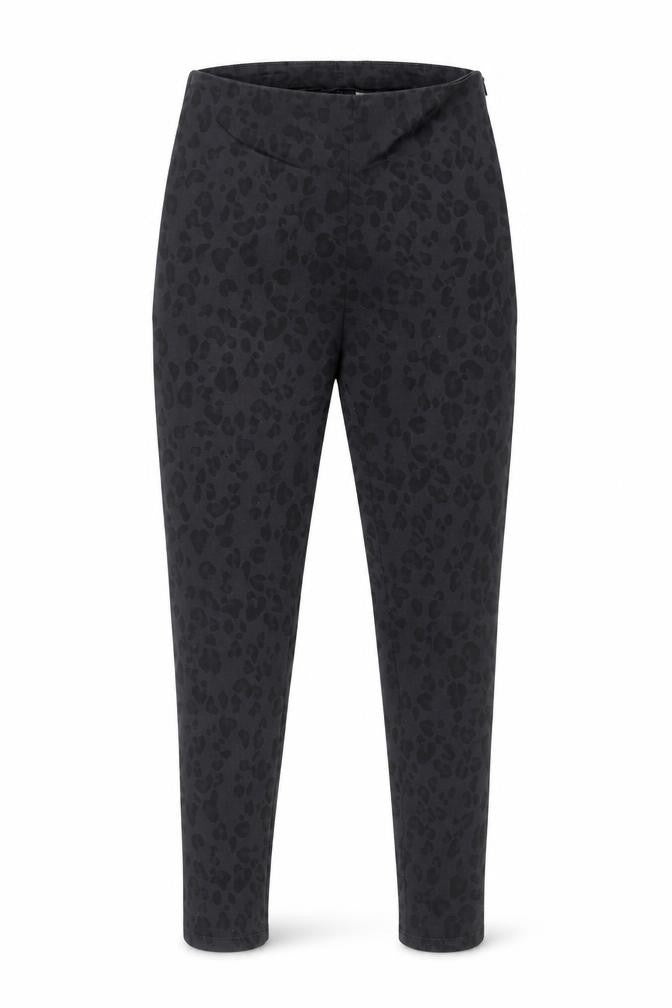 H&M Womens Grey Animal Print  Trousers  Size 12 L28 in