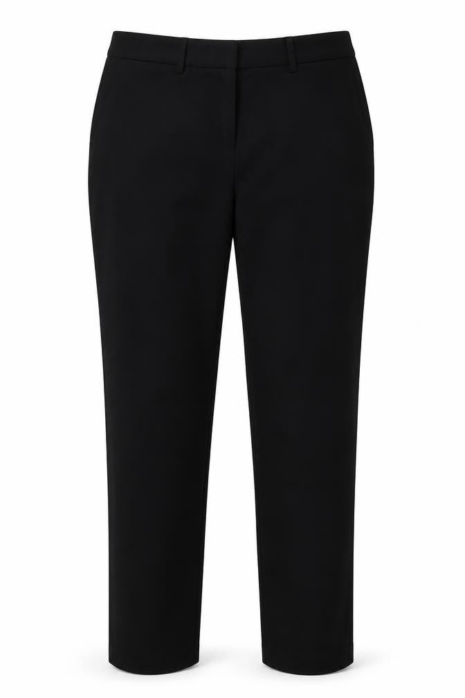 Front view of Papaya women’s black trousers, size UK 12, 28-inch leg