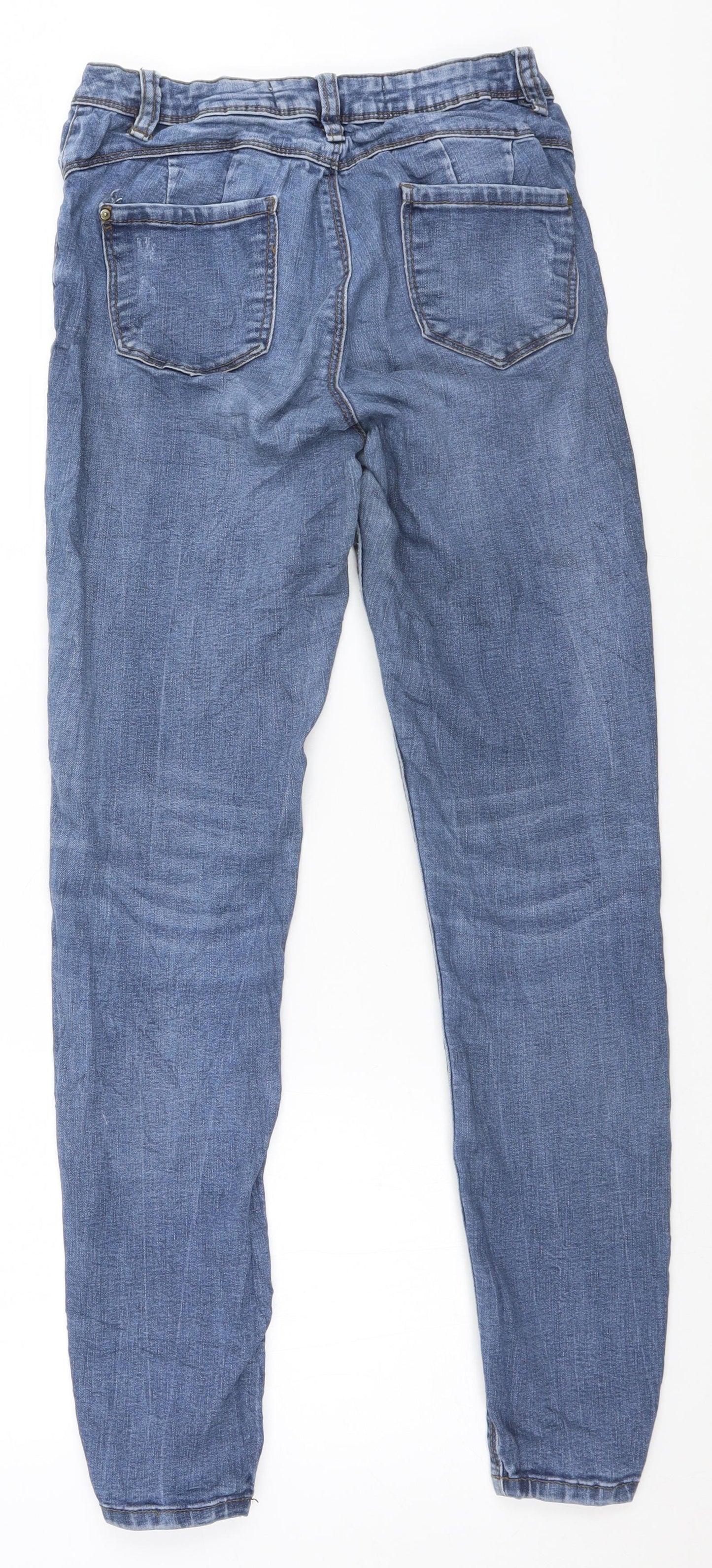 Denim & Co. Womens Blue   Straight Jeans Size 12 L27 in