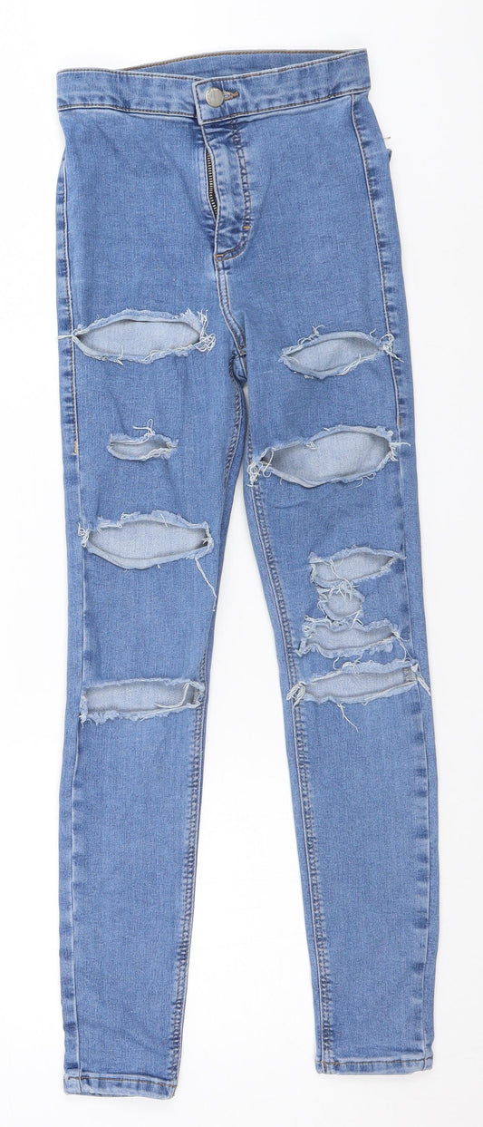 Topshop Girls Blue   Skinny Jeans  - Ripped