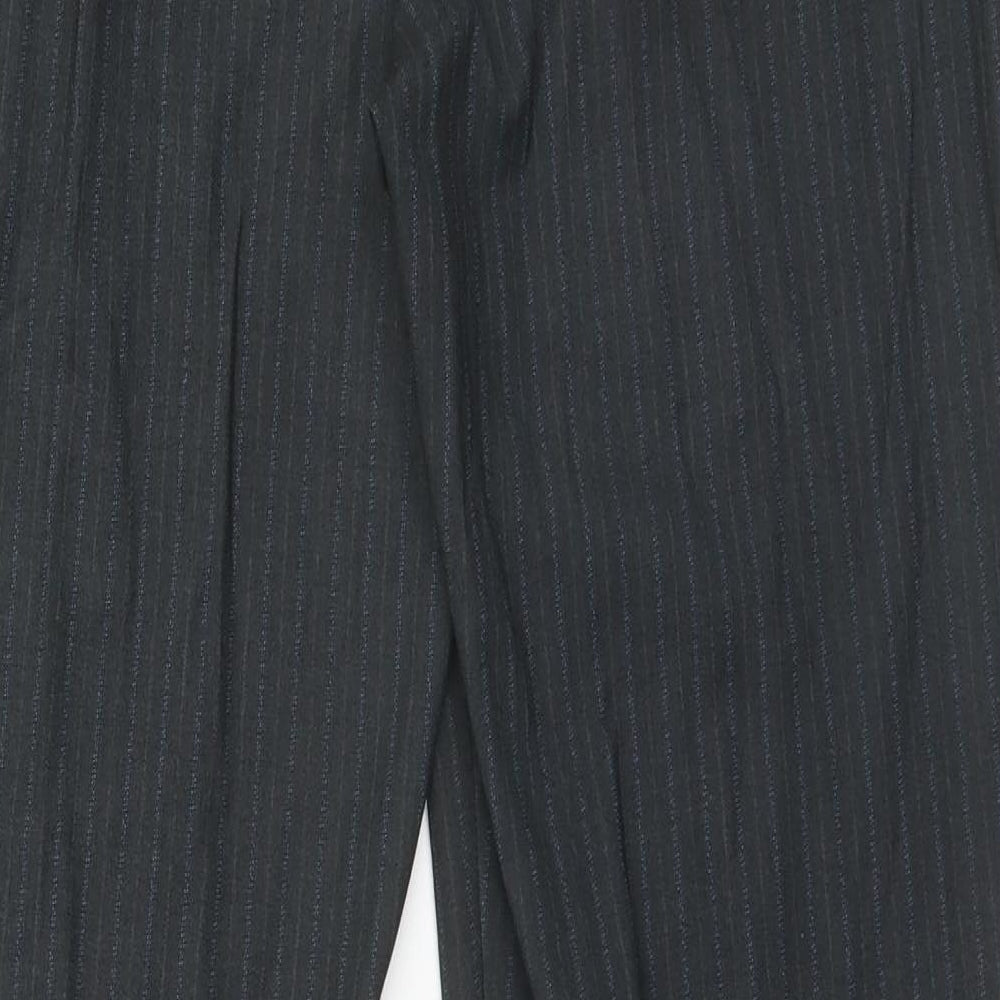 Papaya Womens Grey Striped  Trousers  Size 10 L29 in