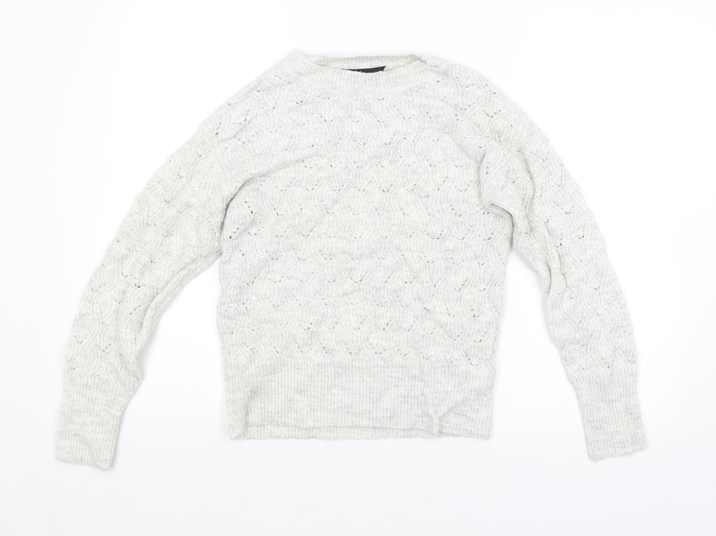 Dorothy Perkins Womens Grey Argyle/Diamond  Pullover Jumper Size 8