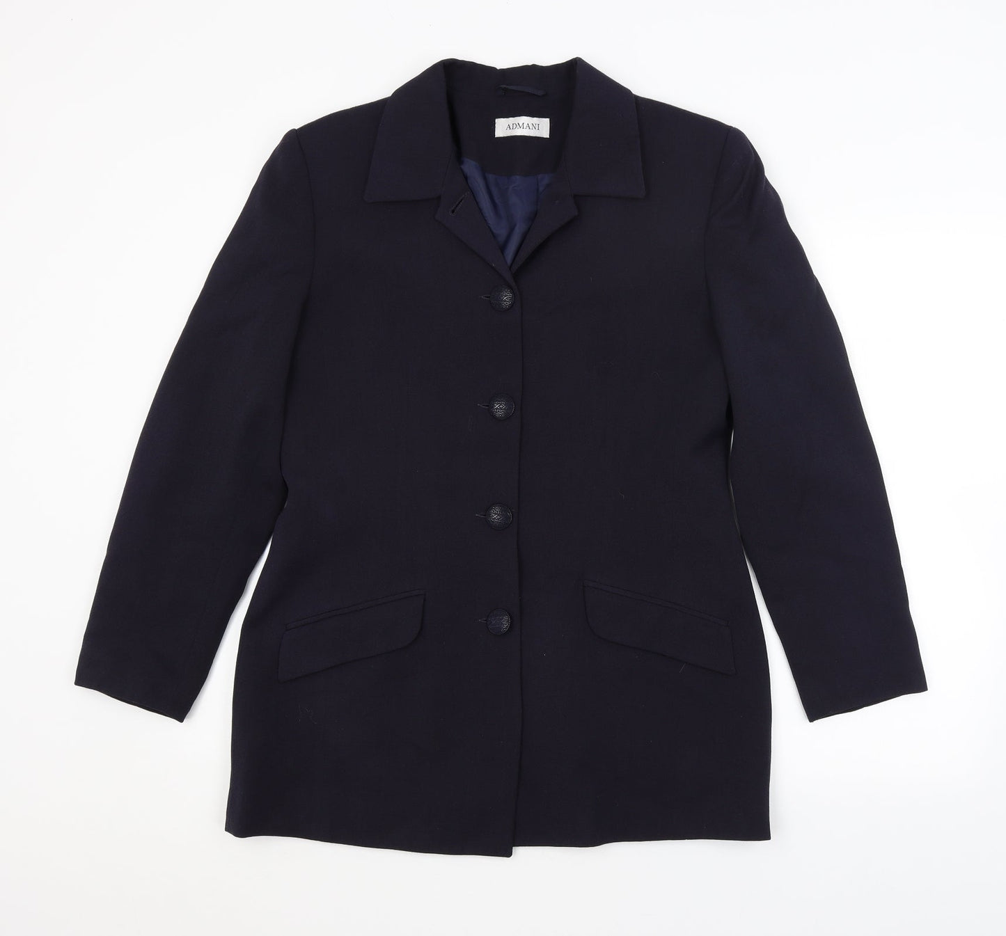 ADMANI Womens Blue   Jacket Blazer Size 14