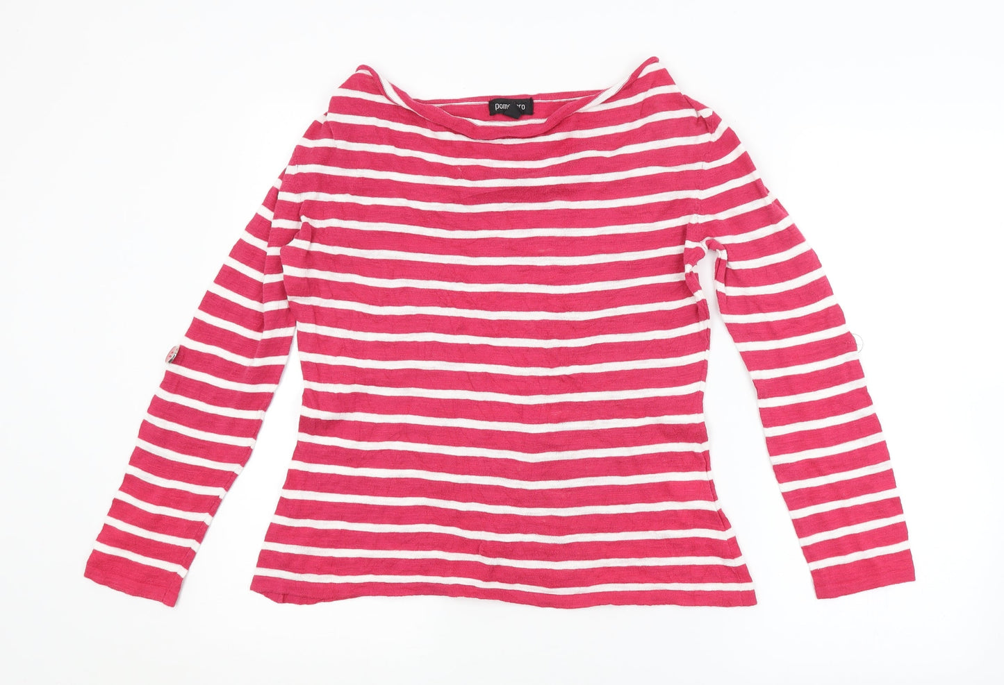 Pomodoro Womens Pink Striped  Pullover Jumper Size 12