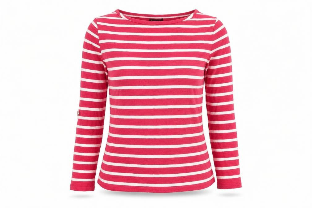 Pomodoro Womens Pink Striped  Pullover Jumper Size 12