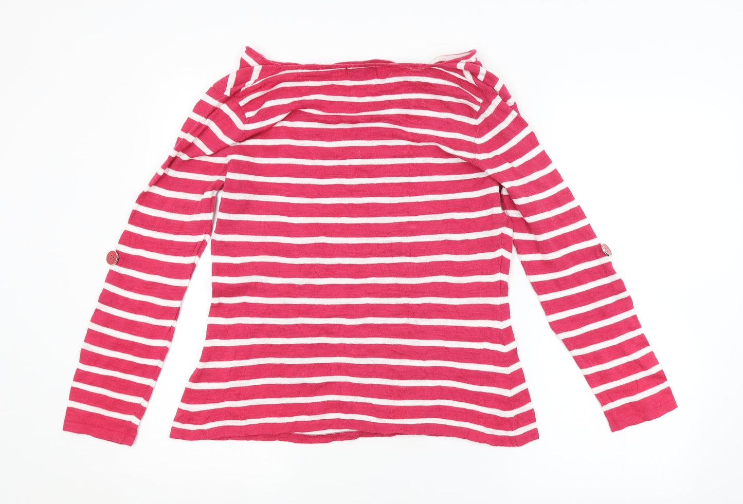 Pomodoro Womens Pink Striped  Pullover Jumper Size 12