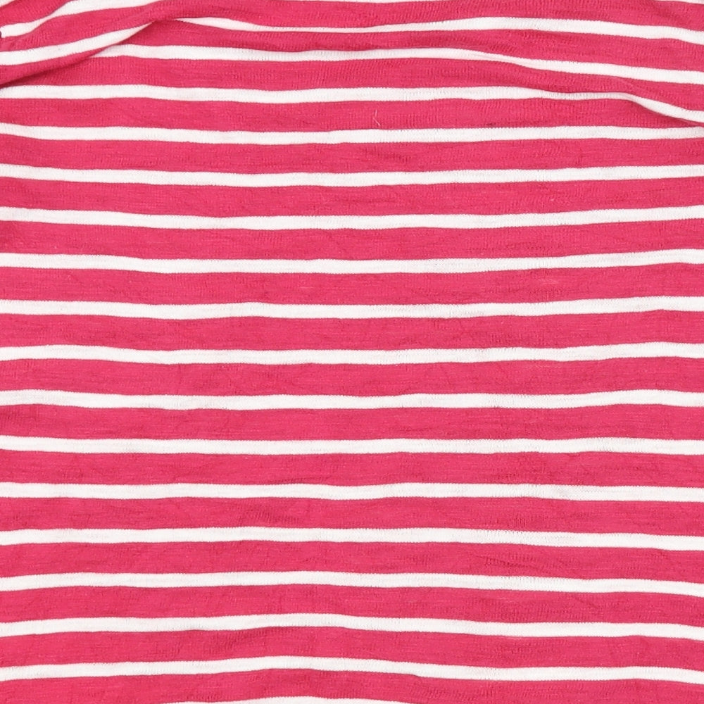 Pomodoro Womens Pink Striped  Pullover Jumper Size 12