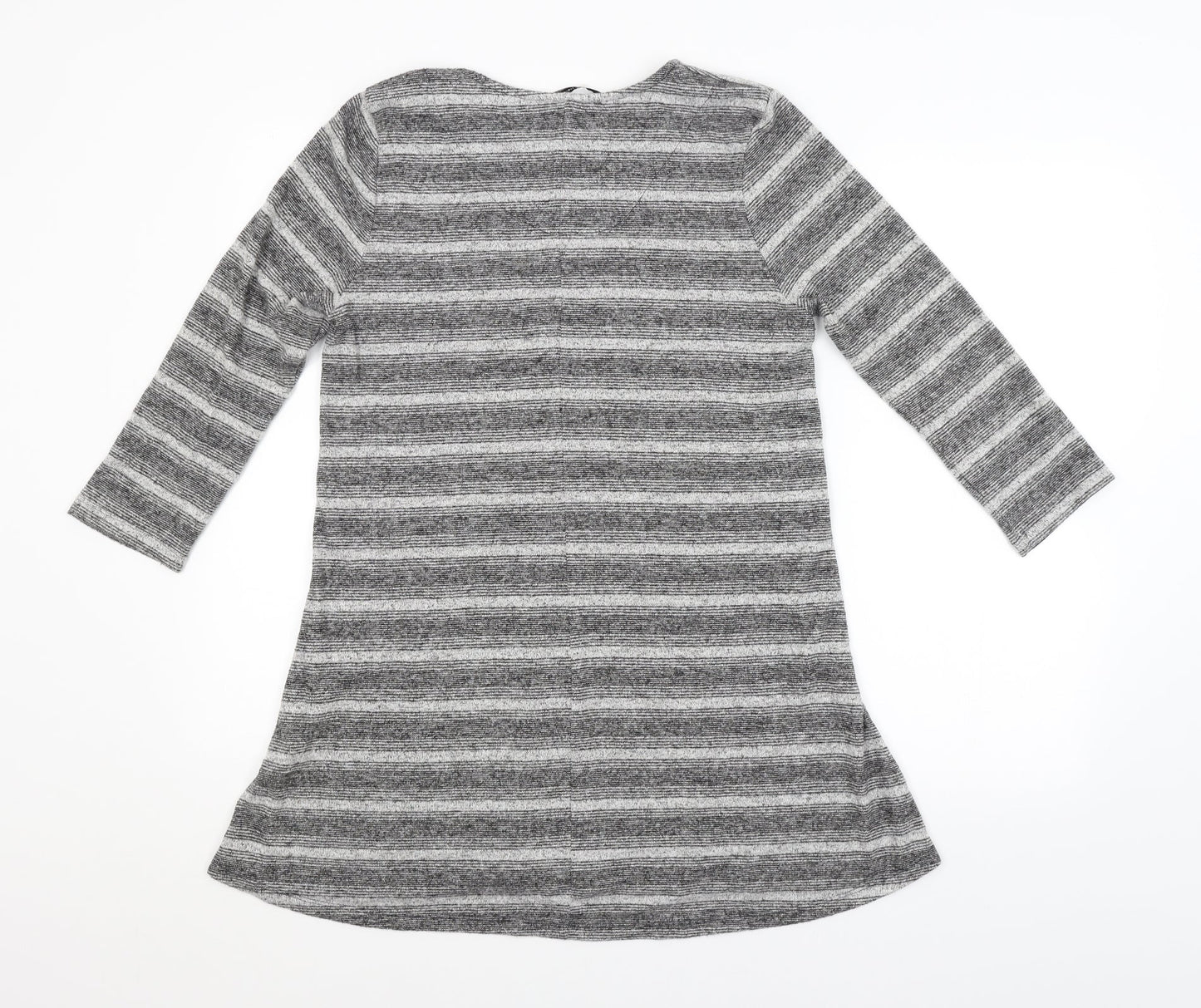 TU Womens Grey Striped  Pullover Jumper Size 12