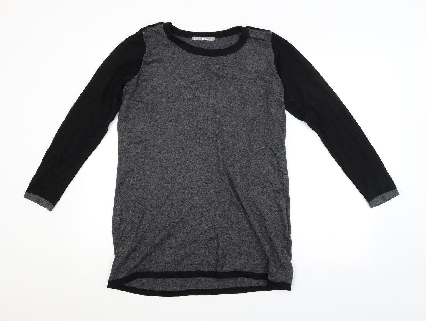M&S Womens Grey   Pullover Jumper Size 14
