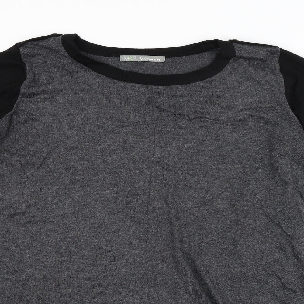 M&S Womens Grey   Pullover Jumper Size 14
