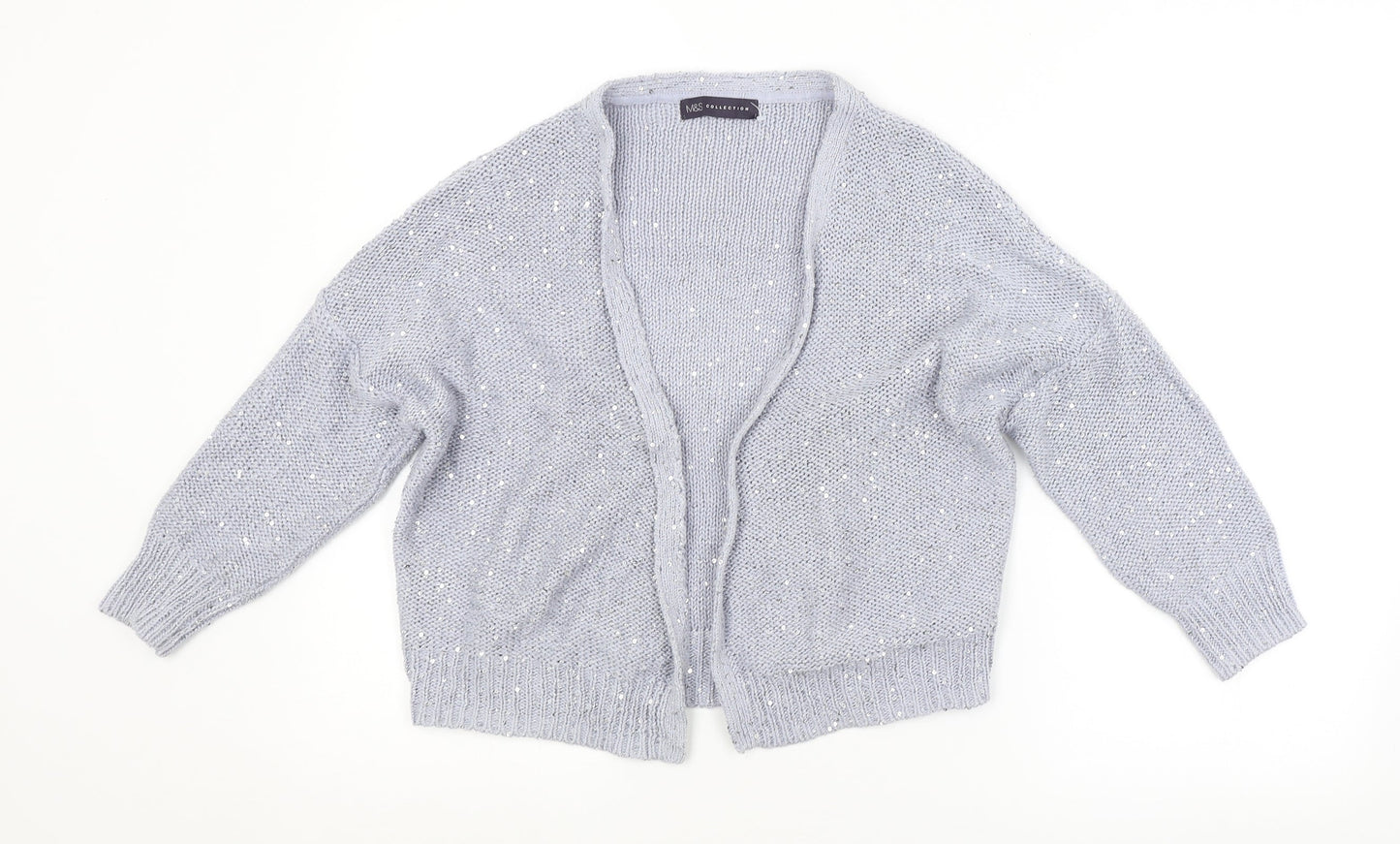 M&S Womens Blue   Cardigan Jumper Size 12