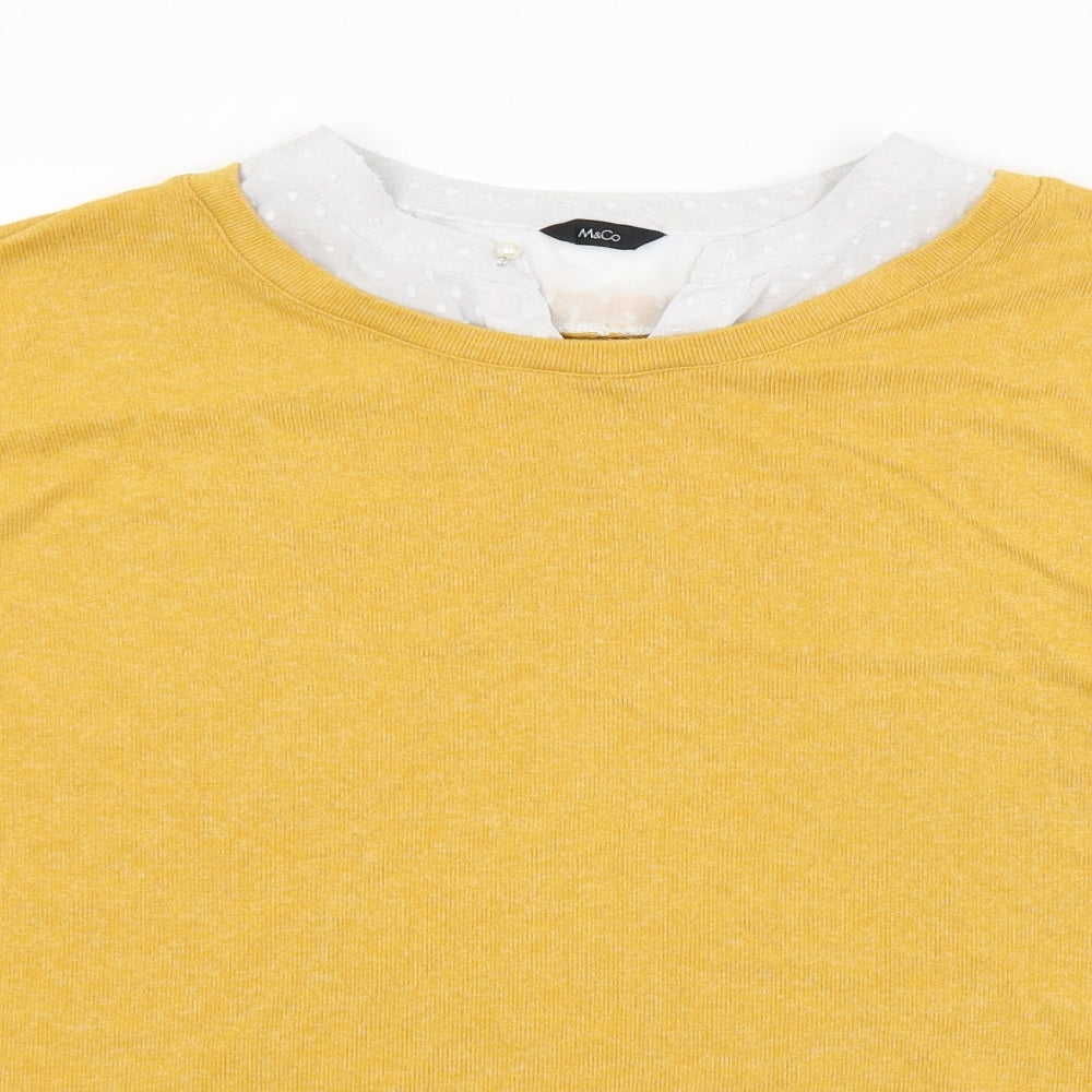 M&CO. Womens Yellow   Pullover Jumper