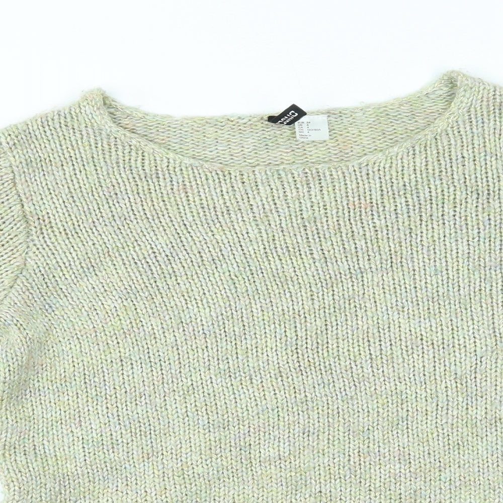 H&M Womens Green   Pullover Jumper Size 8