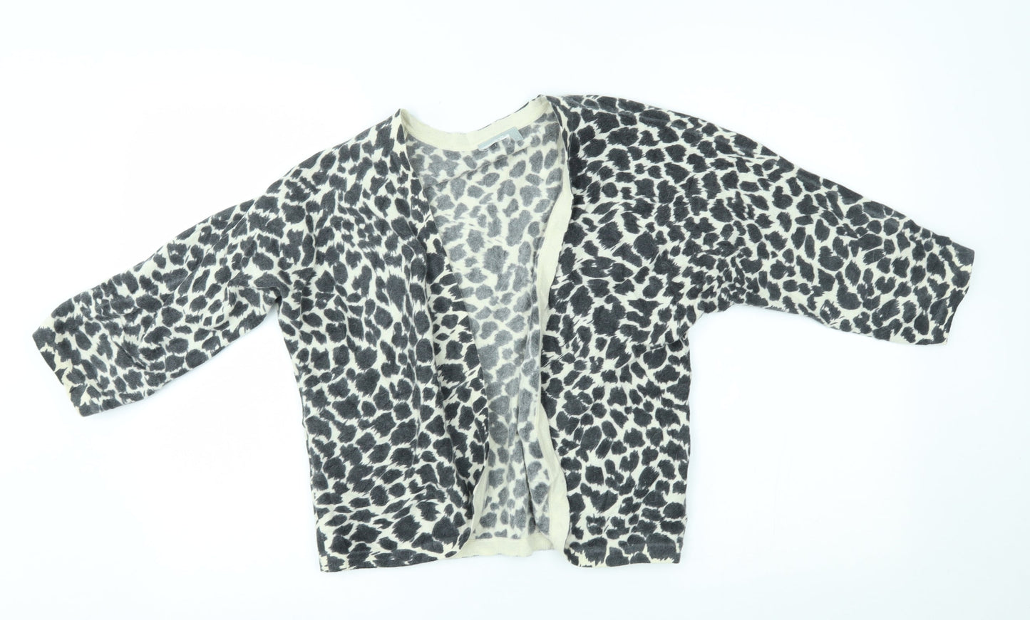 Preworn Womens Ivory Animal Print  Shrug Jumper Size L
