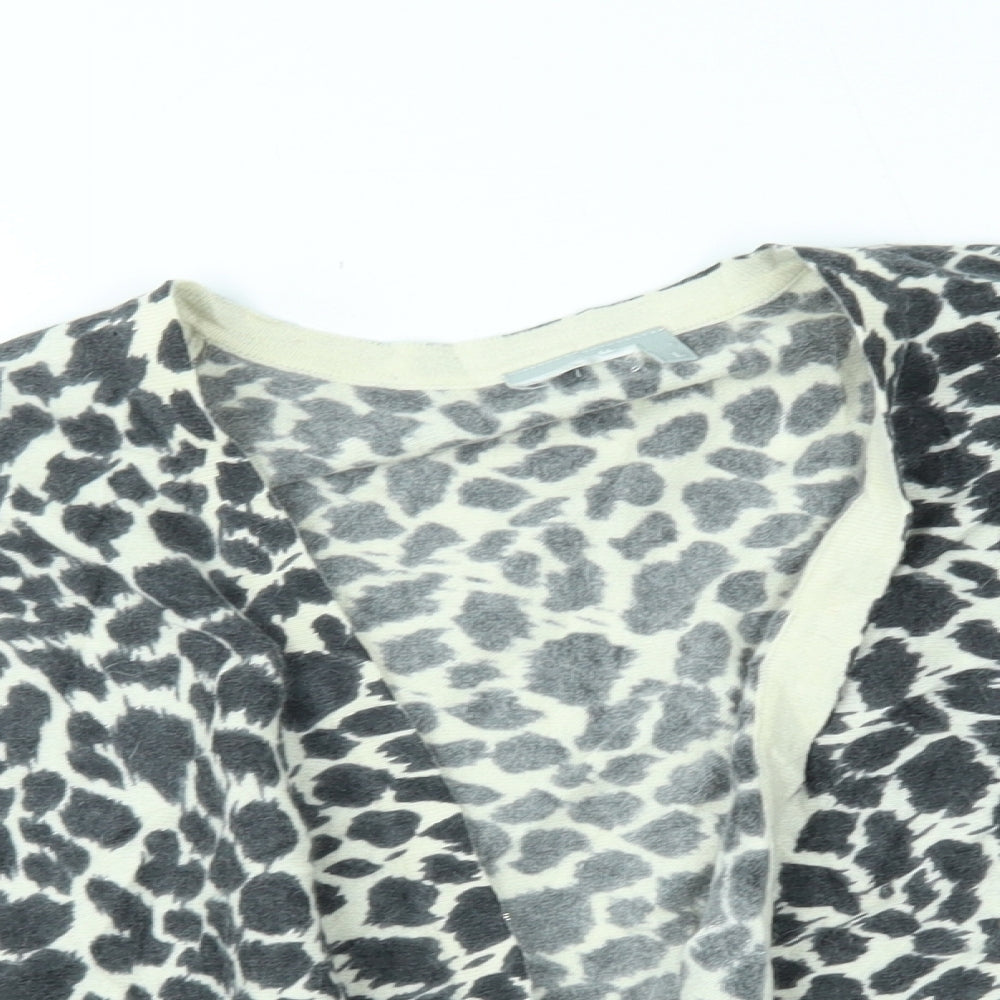 Preworn Womens Ivory Animal Print  Shrug Jumper Size L