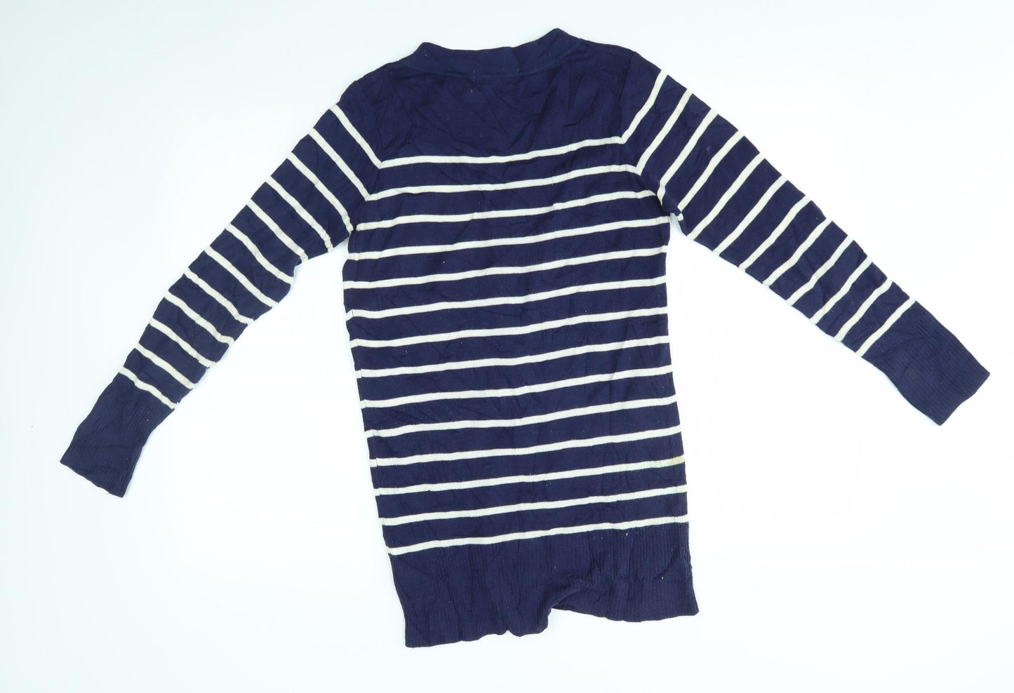 Motel Womens Blue Striped  Cardigan Jumper Size S