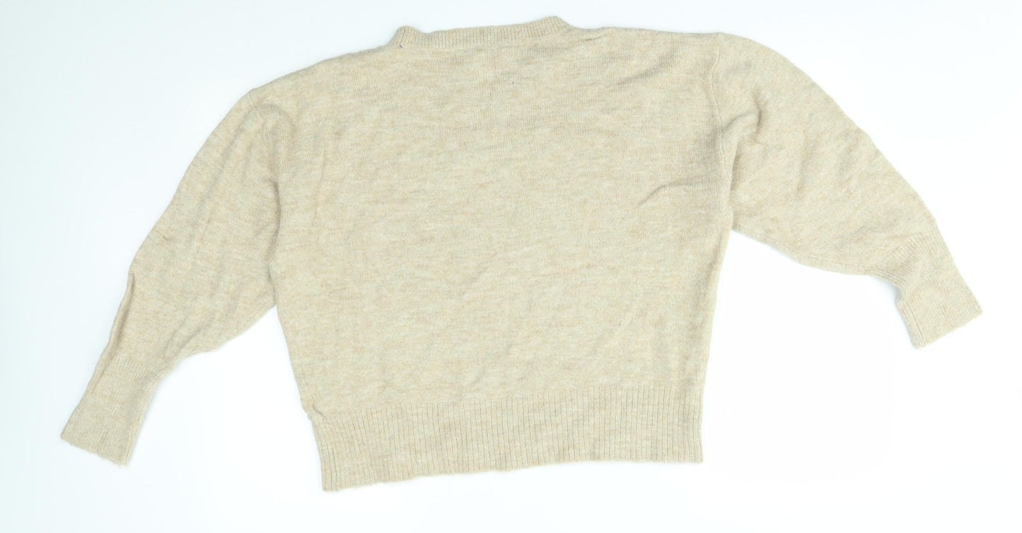 H&M Womens Beige   Pullover Jumper Size M