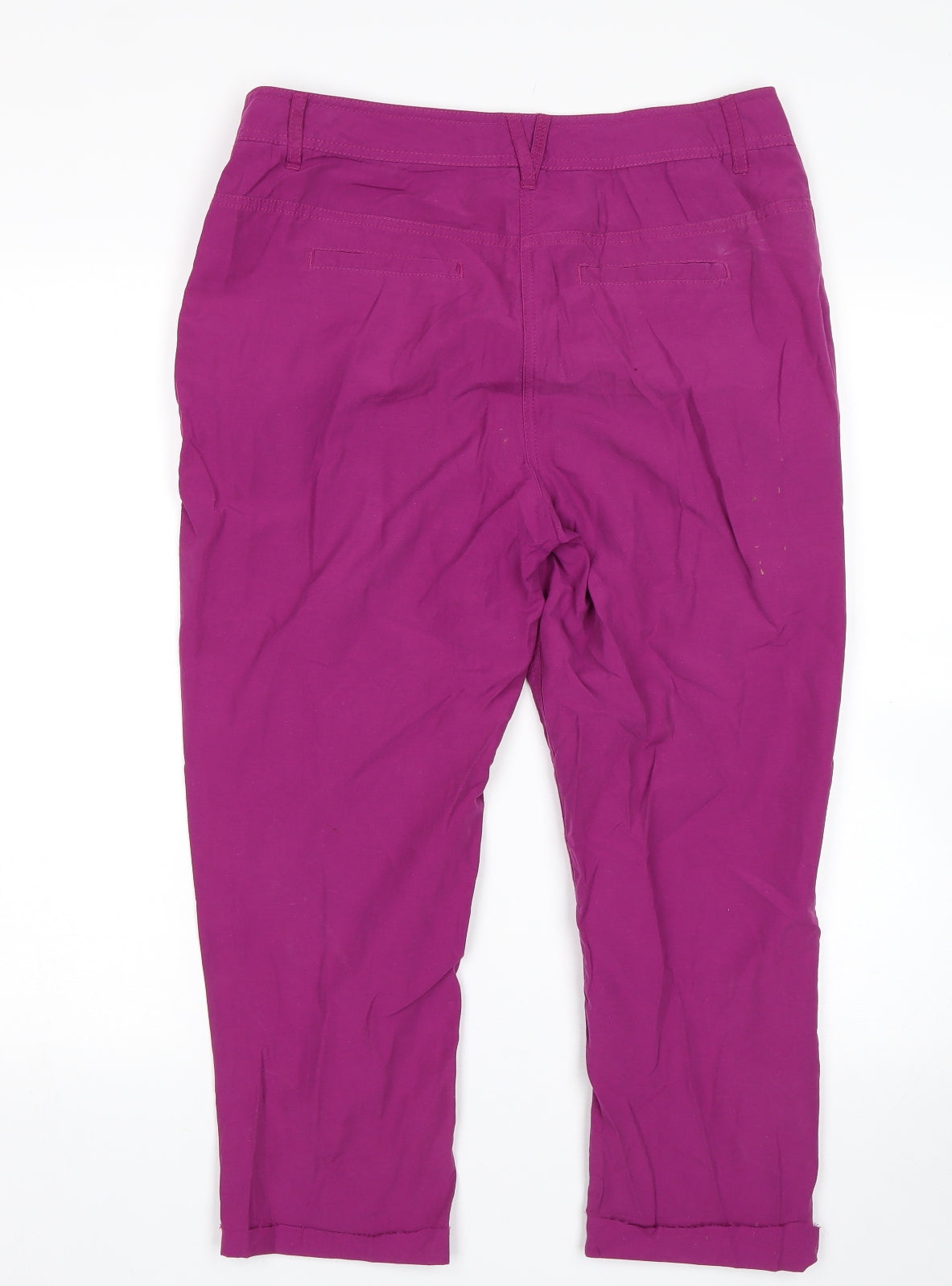 Dorothy Perkins Womens Purple   Cropped Trousers Size 10 L23 in