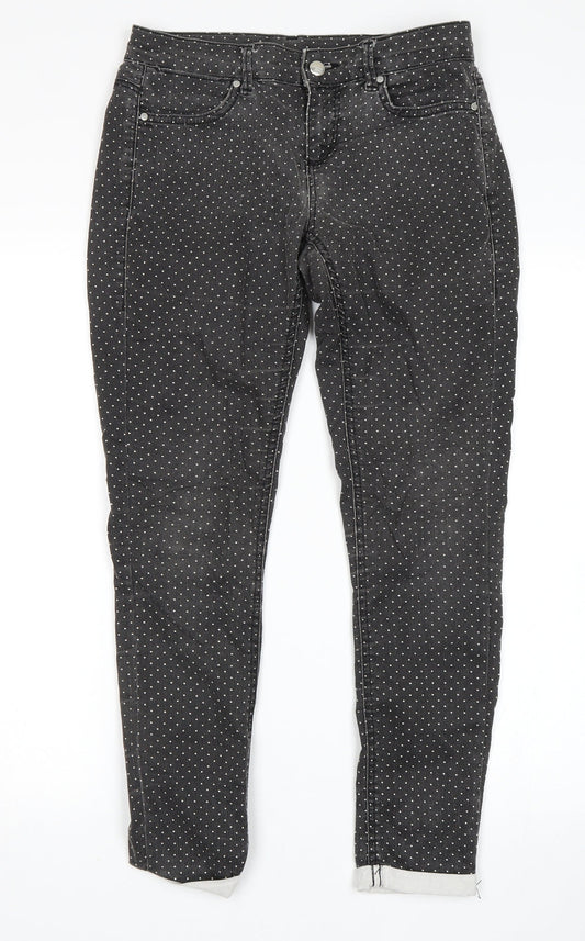 Topshop Womens Multicoloured Polka Dot  Skinny Jeans Size 28 in L28 in