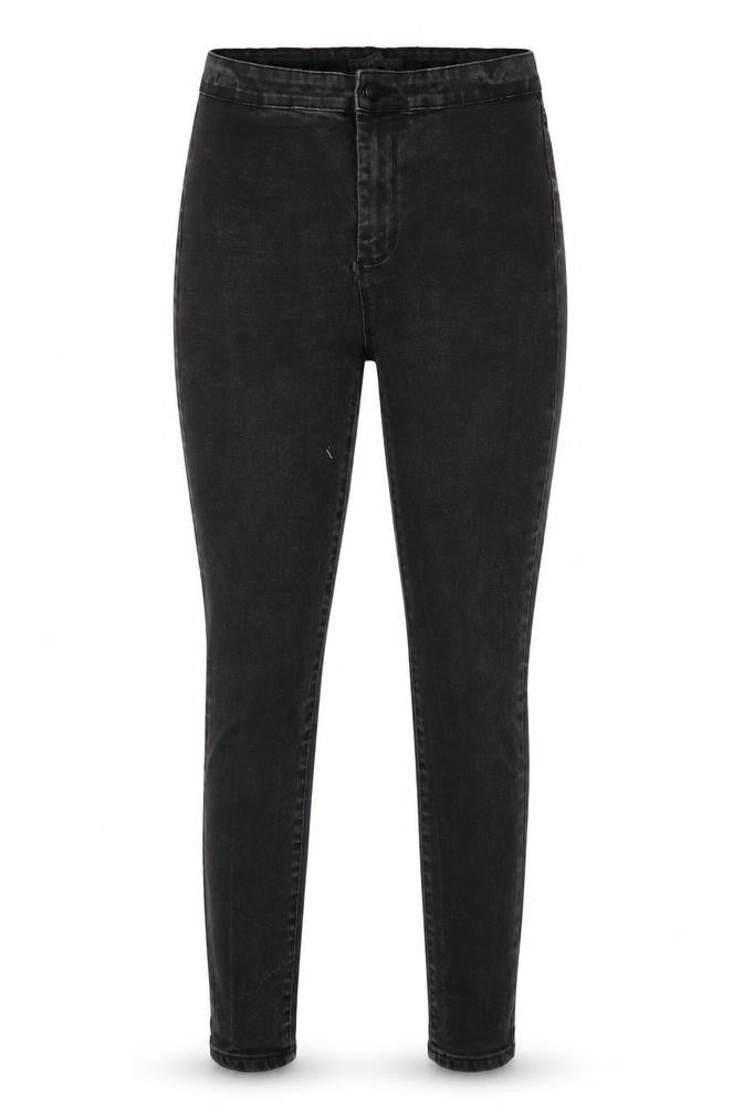 Front view of Denim Co women’s black skinny jeans, size UK 14, 28-inch leg