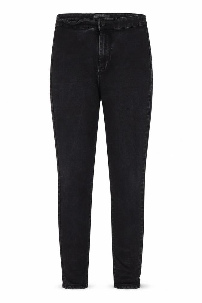 Front view of Denim Co women’s black skinny jeans, size UK 14, 26-inch leg