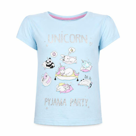 Matalan Girls Blue   Top Pyjama Top Size 8 Years  - Unicorn