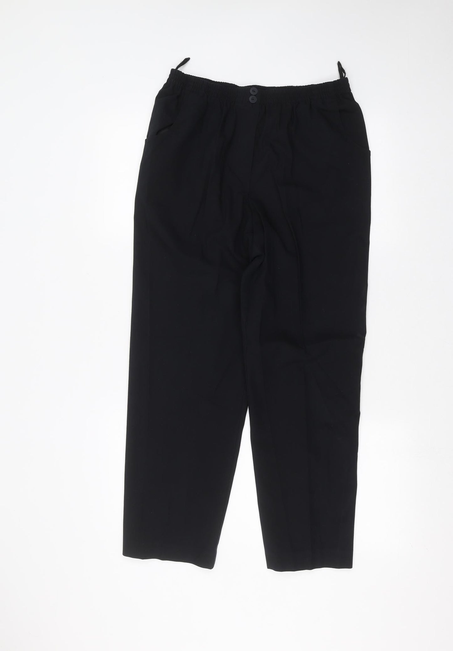 Preworn Womens Black   Trousers  Size 16 L25 in