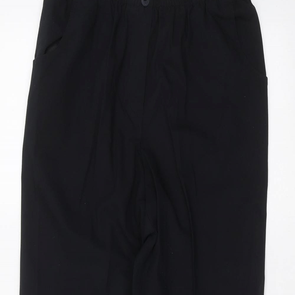 Preworn Womens Black   Trousers  Size 16 L25 in