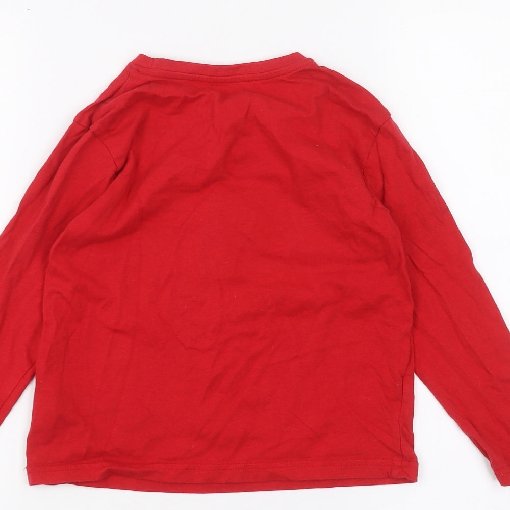 Primark Girls Red   Basic T-Shirt Size 6-7 Years