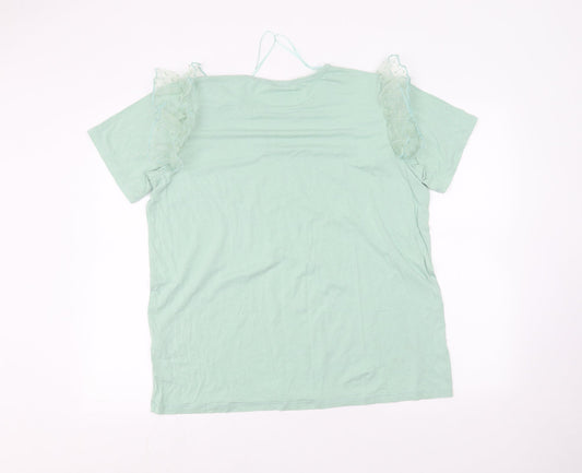 Select Womens Green   Basic T-Shirt Size L