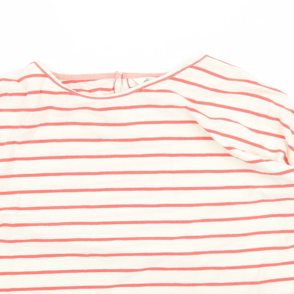 Adini Womens Multicoloured Striped  Basic T-Shirt Size XS