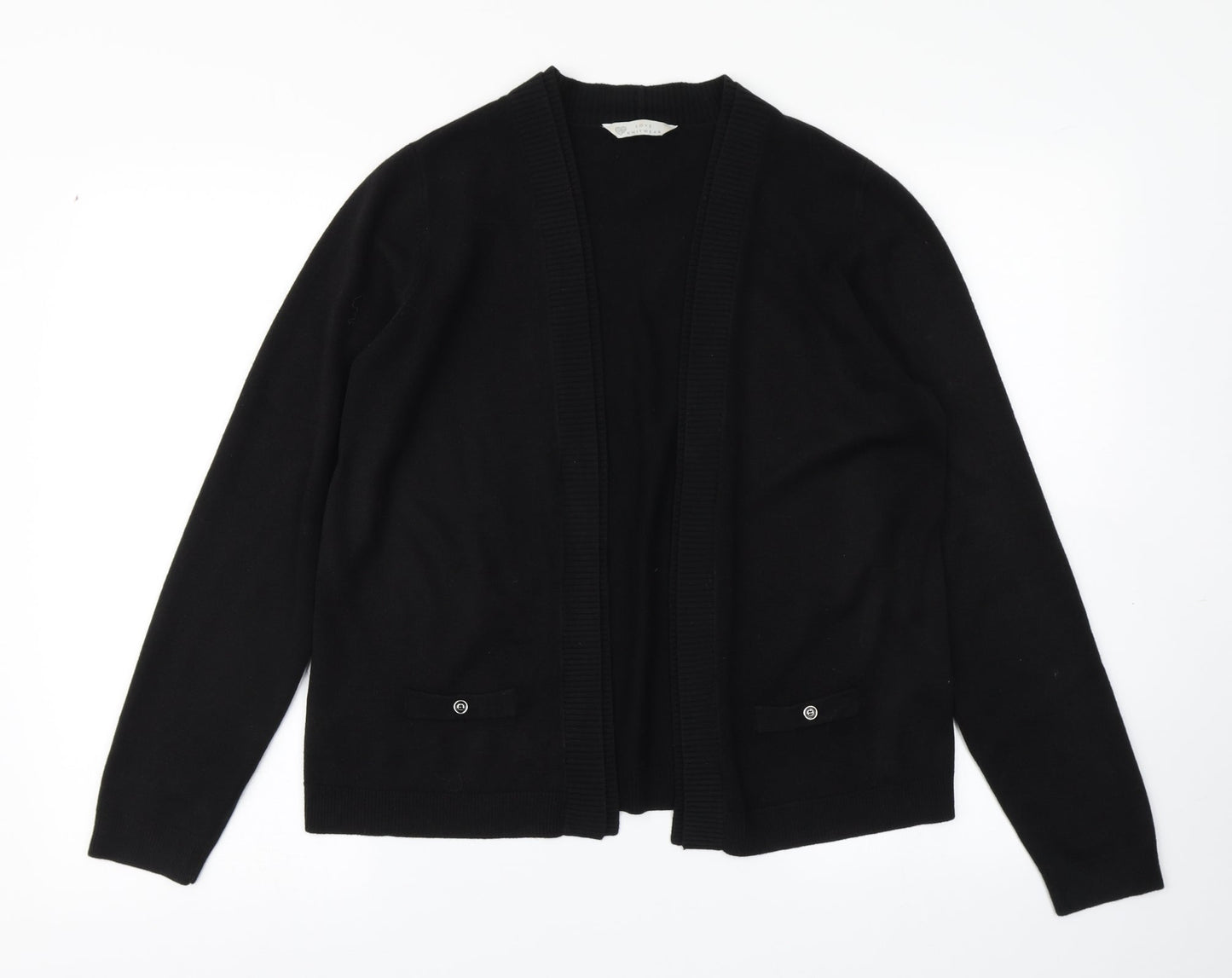 BHS Womens Black  Knit Cardigan Jumper Size 14