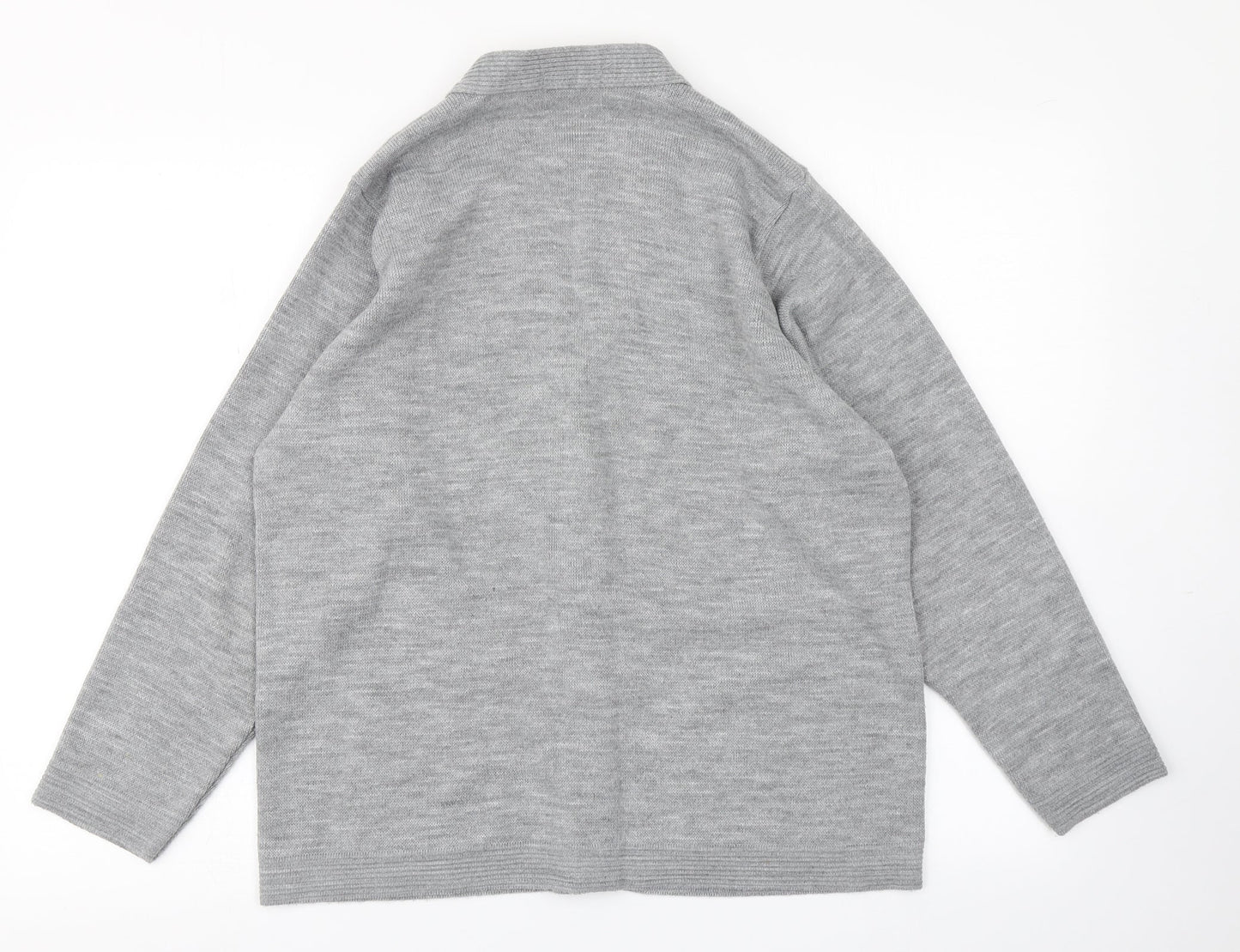 Care Womens Grey  Knit Cardigan Jumper Size L