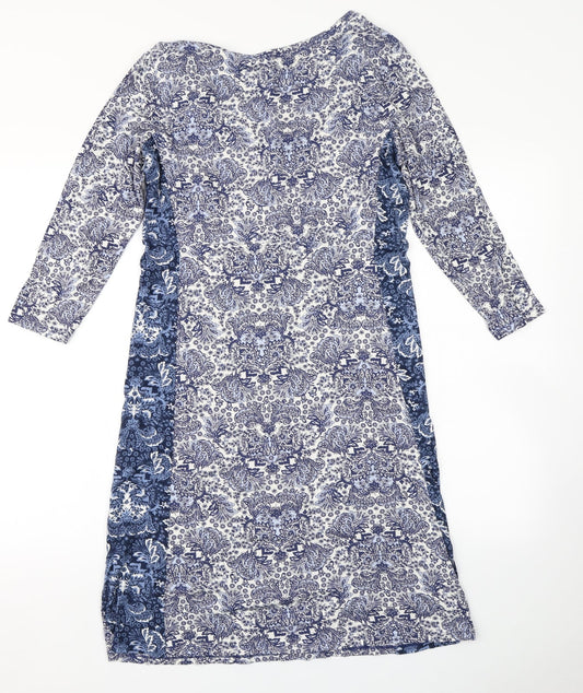 TU Womens Blue Floral  Fit & Flare  Size 12