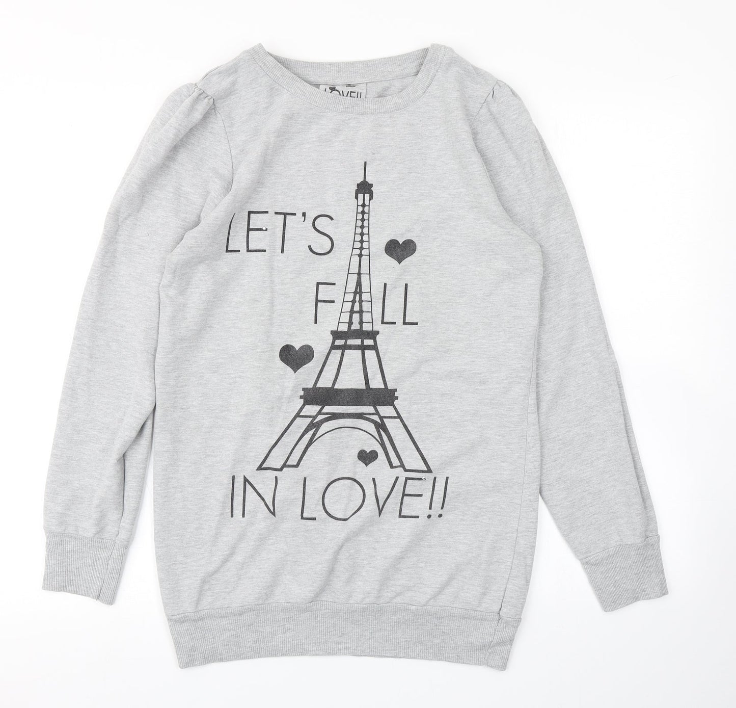 Denim CO Womens Grey   Pullover Sweatshirt Size 10  - Longline