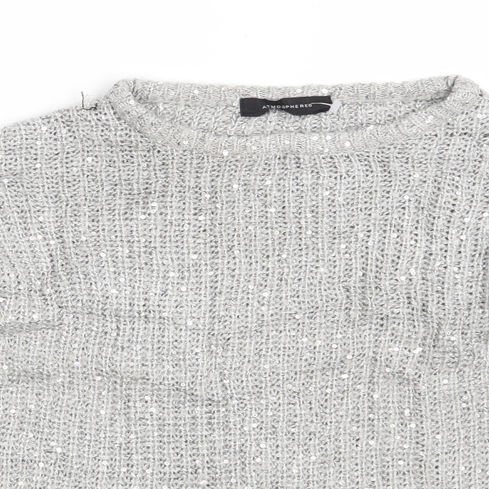 Atmosphere Womens Grey   Pullover Jumper Size 8