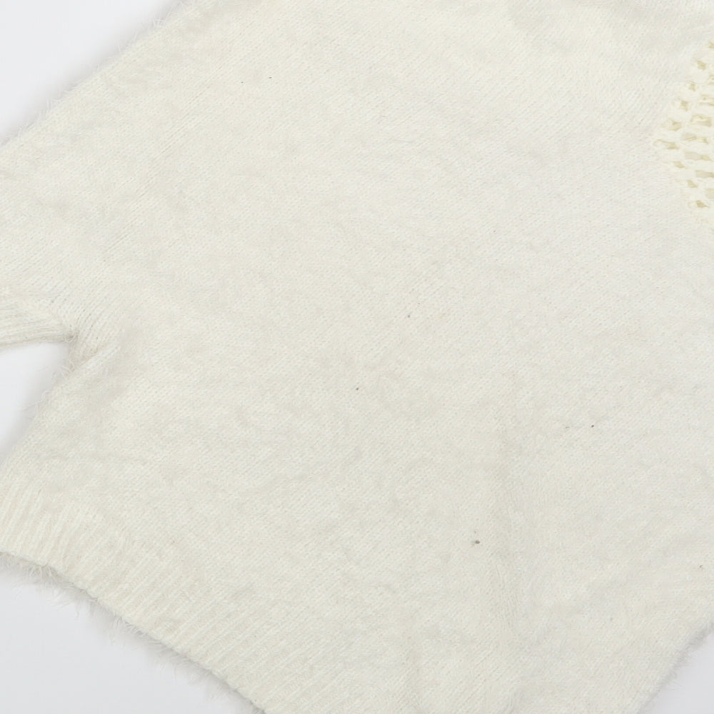 Preworn Womens Ivory Floral  Pullover Jumper One Size