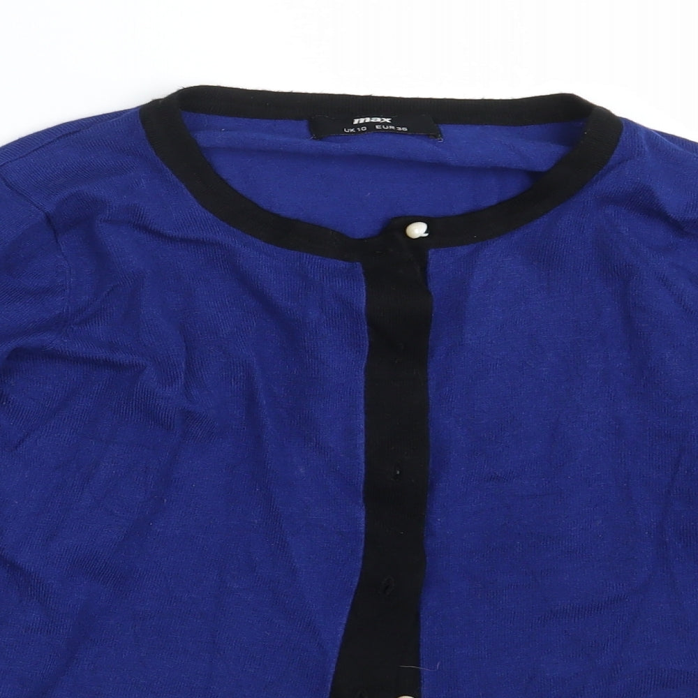 Max Womens Blue   Cardigan Jumper Size 10