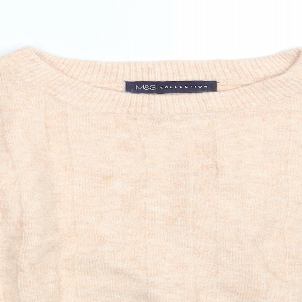 M&S Womens Orange   Pullover Jumper Size 10
