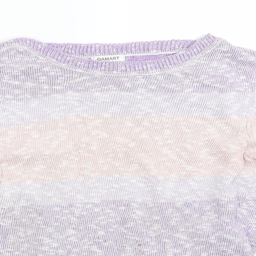 Damart Womens Multicoloured Striped  Pullover Jumper Size 10