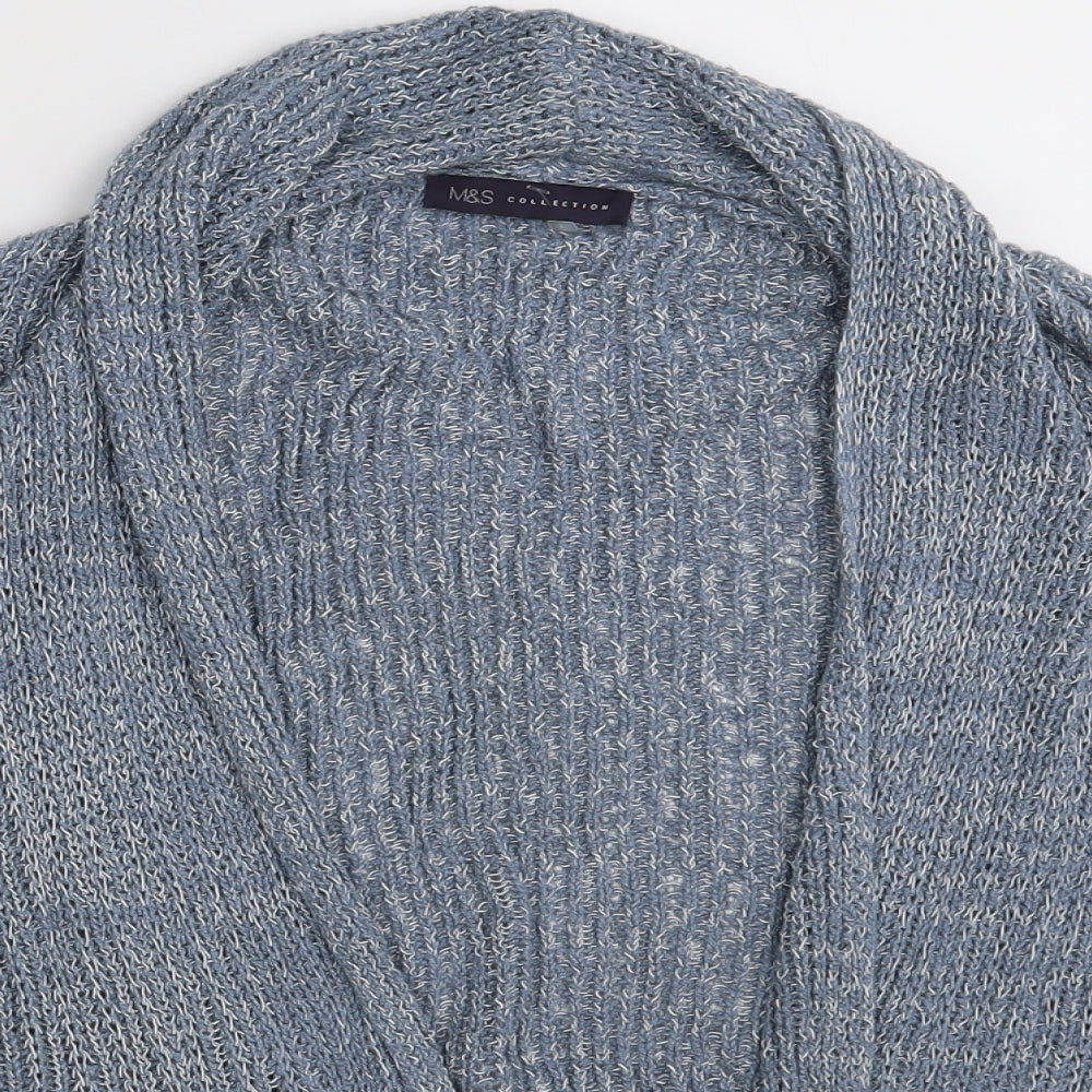 M&S Womens Blue   Wrap Jumper One Size
