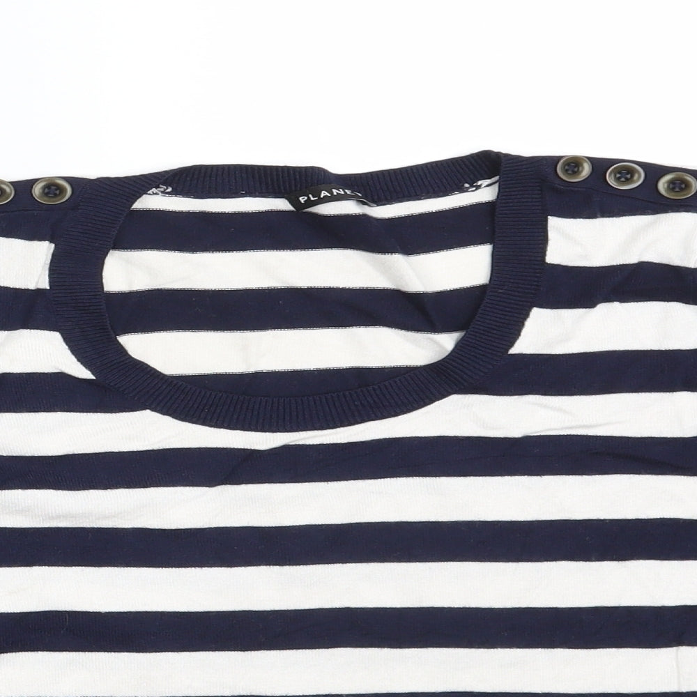 Planet Womens Multicoloured Striped  Pullover Sweatshirt Size XS