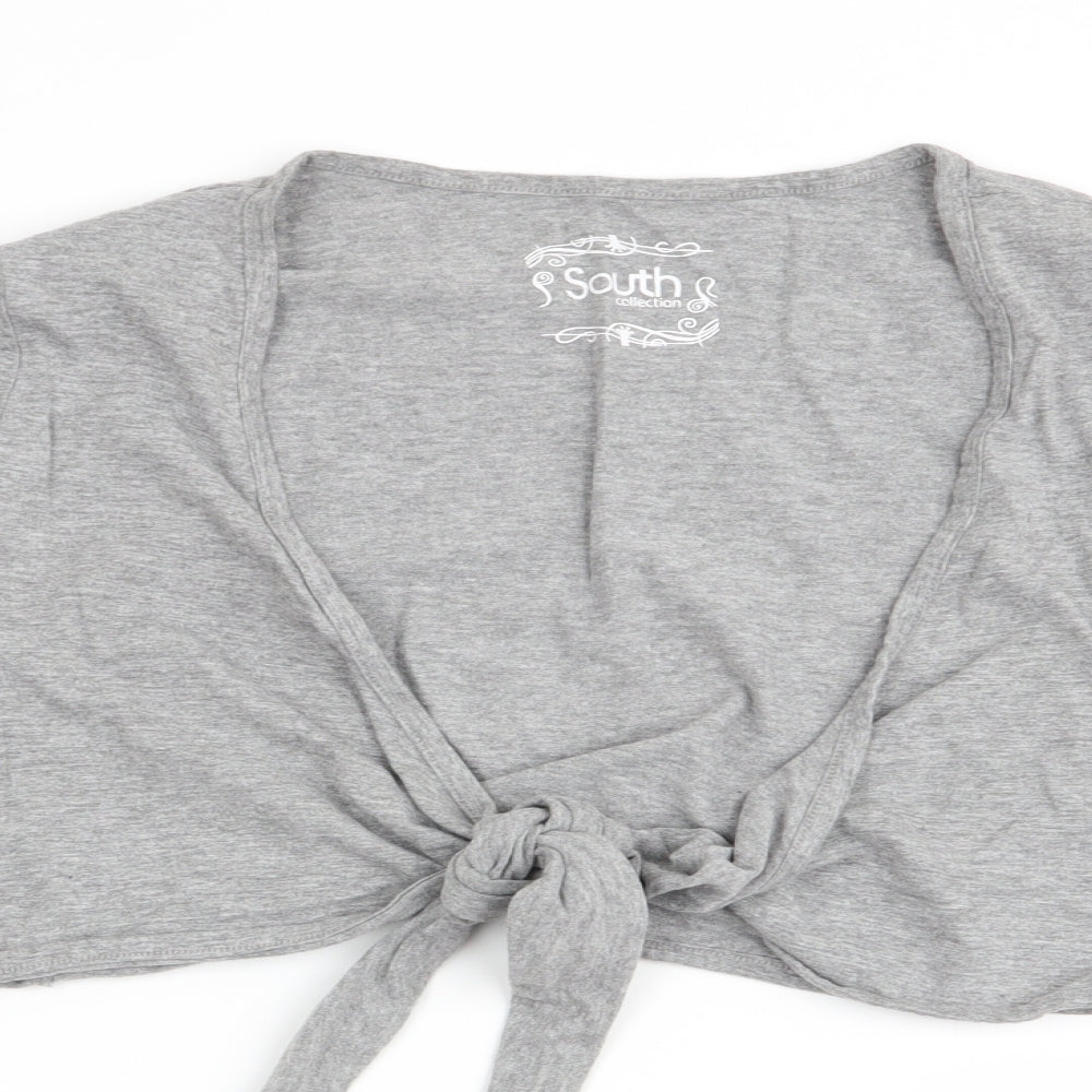 south  Womens Grey   Wrap T-Shirt Size 12