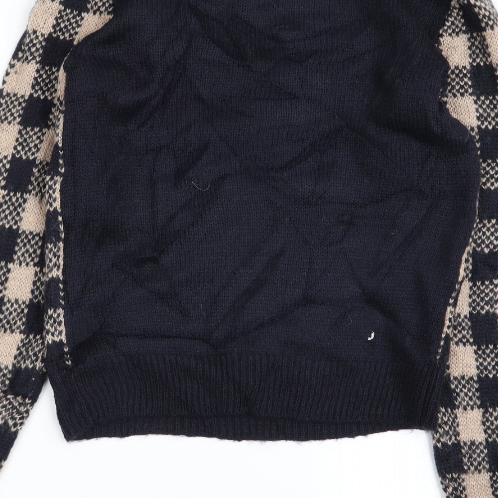 New Look Womens Multicoloured Check  Pullover Jumper Size 6