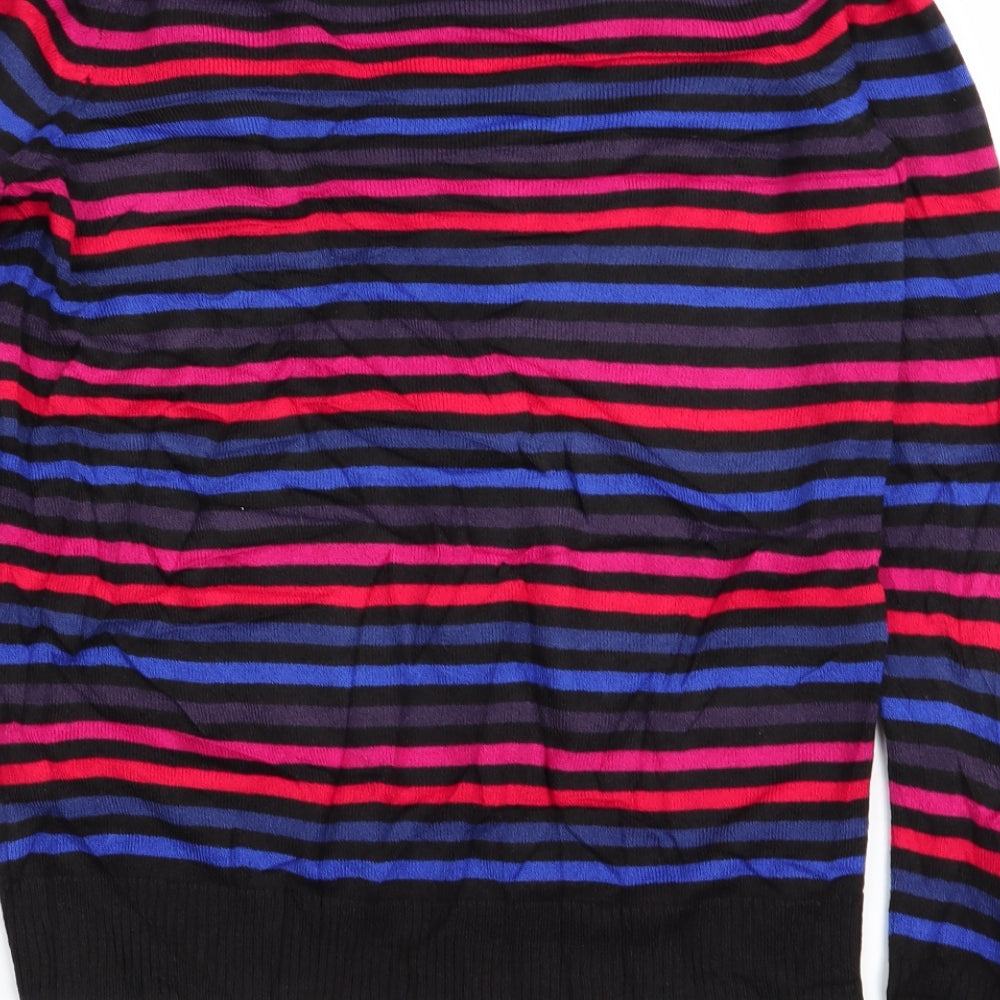 M&S Womens Multicoloured Striped  Pullover Jumper Size 12