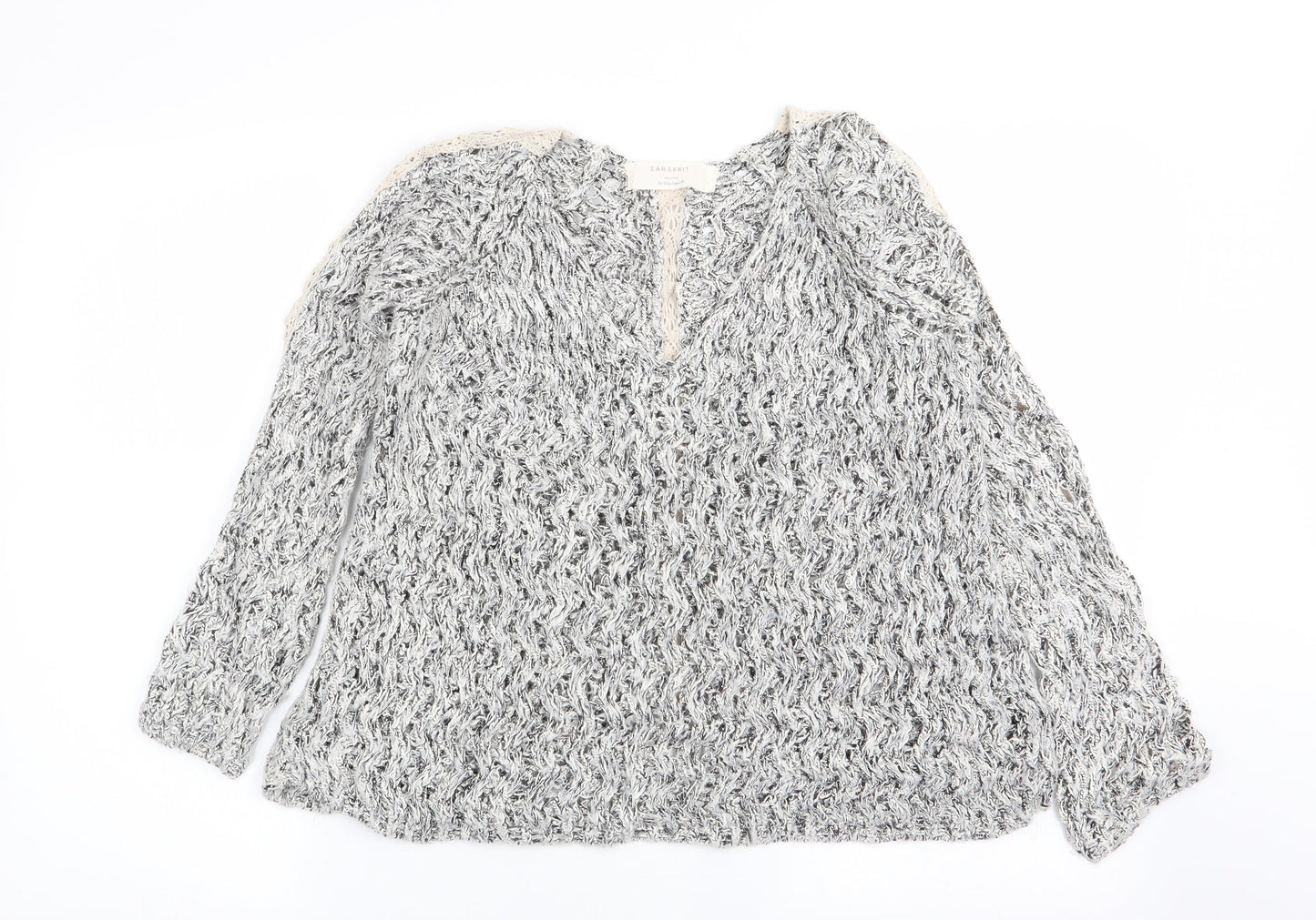 Zara Womens Grey   Pullover Jumper Size S